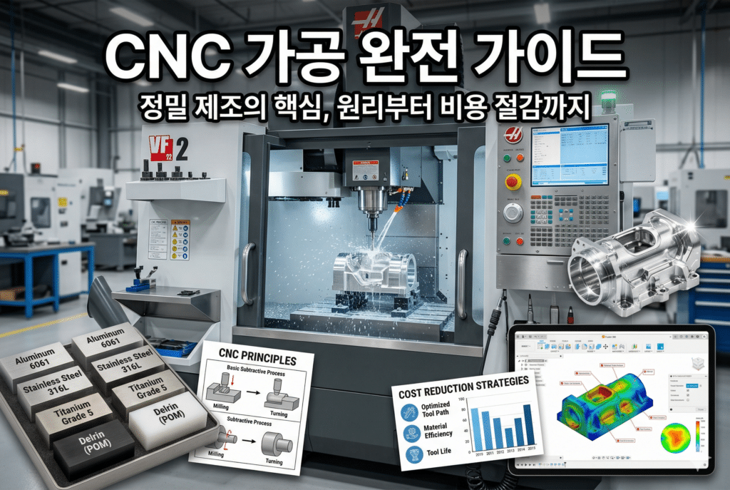 정밀 제조의 핵심, CNC 가공의 모든 것 원리부터DFM, 소재, 비 용 절감 전략 까지 완벽 가이드