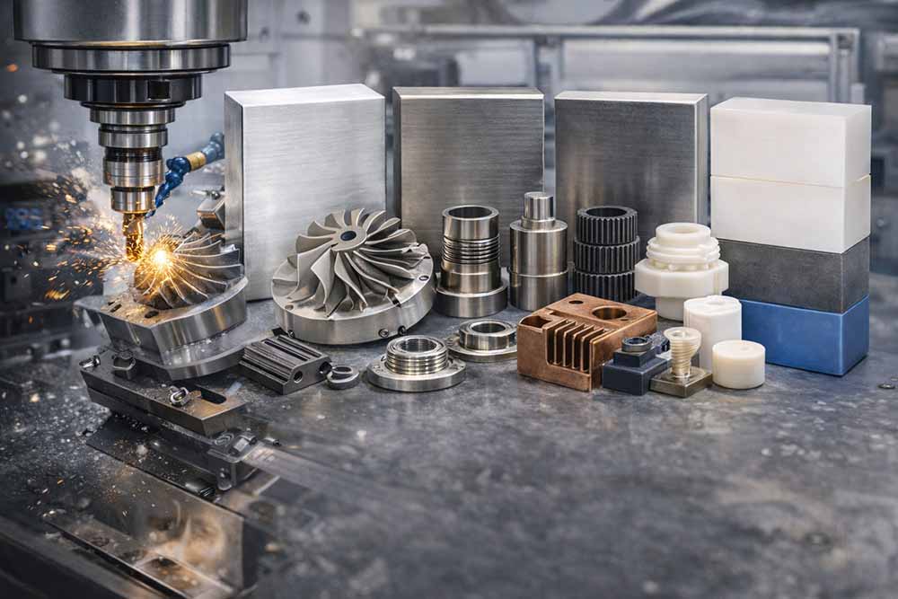 CNC 가공 소재별 특성 및 산업용도 비교