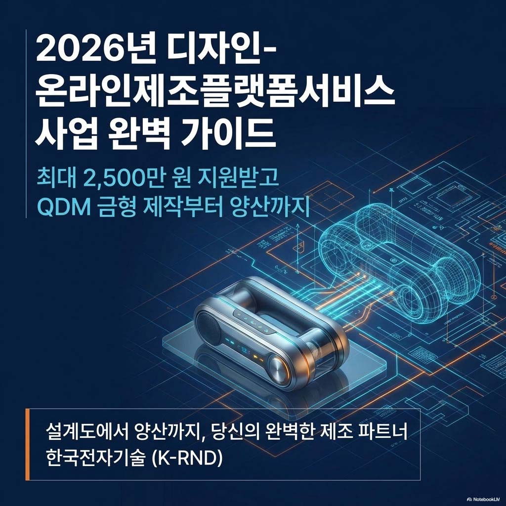 2026 시제품 제작 업체 찾는다면? 금형 제작 지원되는 ‘온라인제조플랫폼’ 신청 가이드