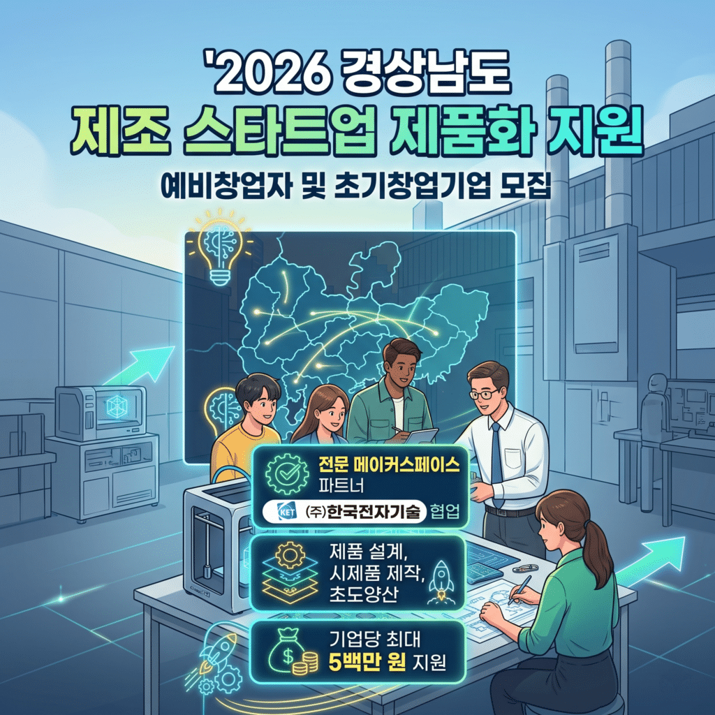 2026년 제조전문형 메이커스페이스 지원사업 공고 및 공식 협업기관 ㈜한국전자기술 매칭 안내